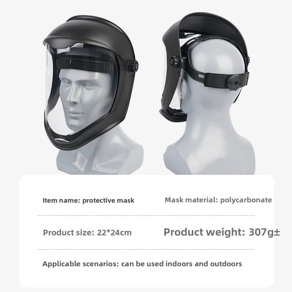 Full Face Protective Safe Mask, Anti Fog, Anti Impact, Anti Splash, Head Mounted Transparent Dust-proof and Oil Fume Proof Mask Oasis Select