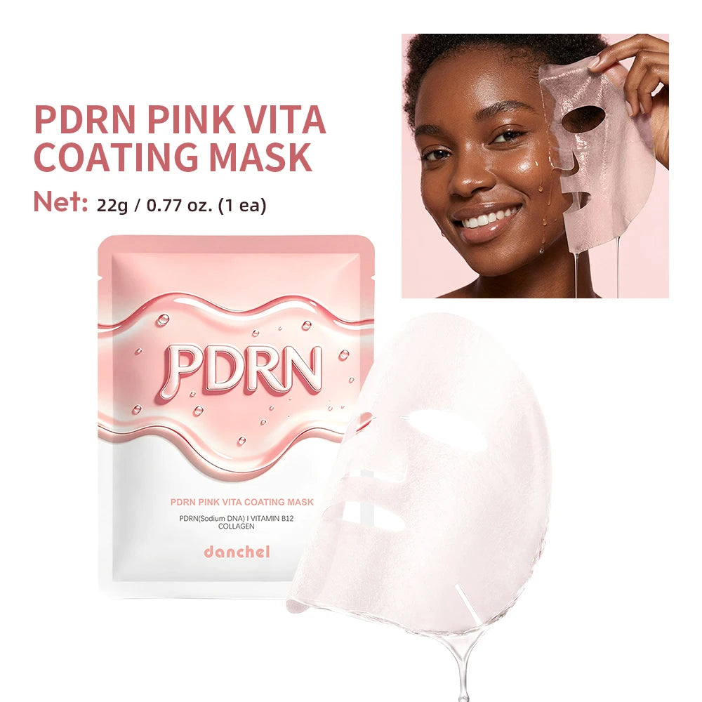 Salmon DNA PDRN Pink Vita Facial Mask Korean Glass Skin Hydrate Firm Balance Skin Care Sheet Mask Oasis Select 1pc