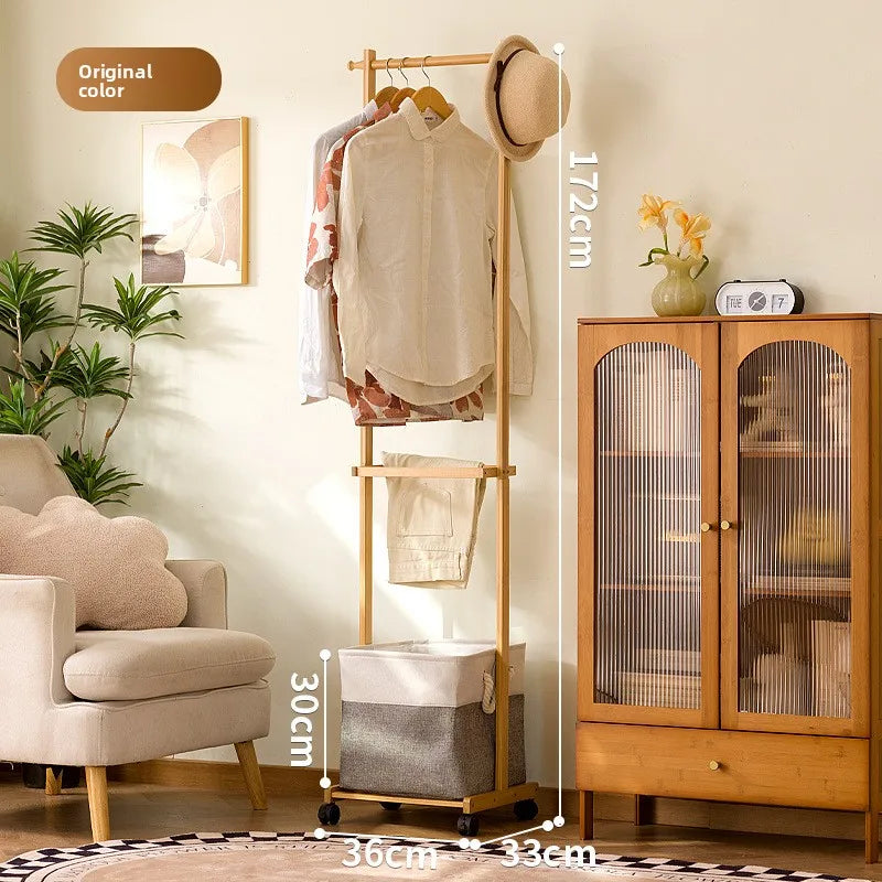 Household light luxury high-end hanger in the bedroom, movable hanger for hanging clothes, movable drying rack Oasis Select primary color