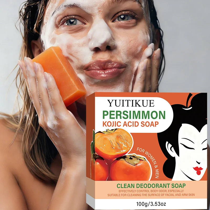 YUITIKUE Kojic Acid Deodorant Soap – Persimmon & Collagen 100g