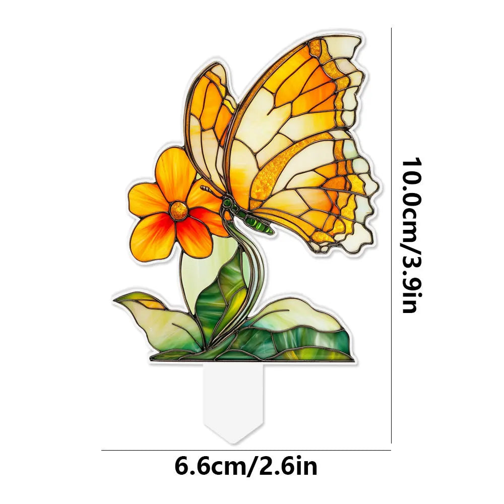 Suncatcher Stained Agave Simulation Plant Sun Catcher Home Handmade Crafts for Garden Yard Outdoor Indoor Table Desk Decorations Oasis Select TYU642