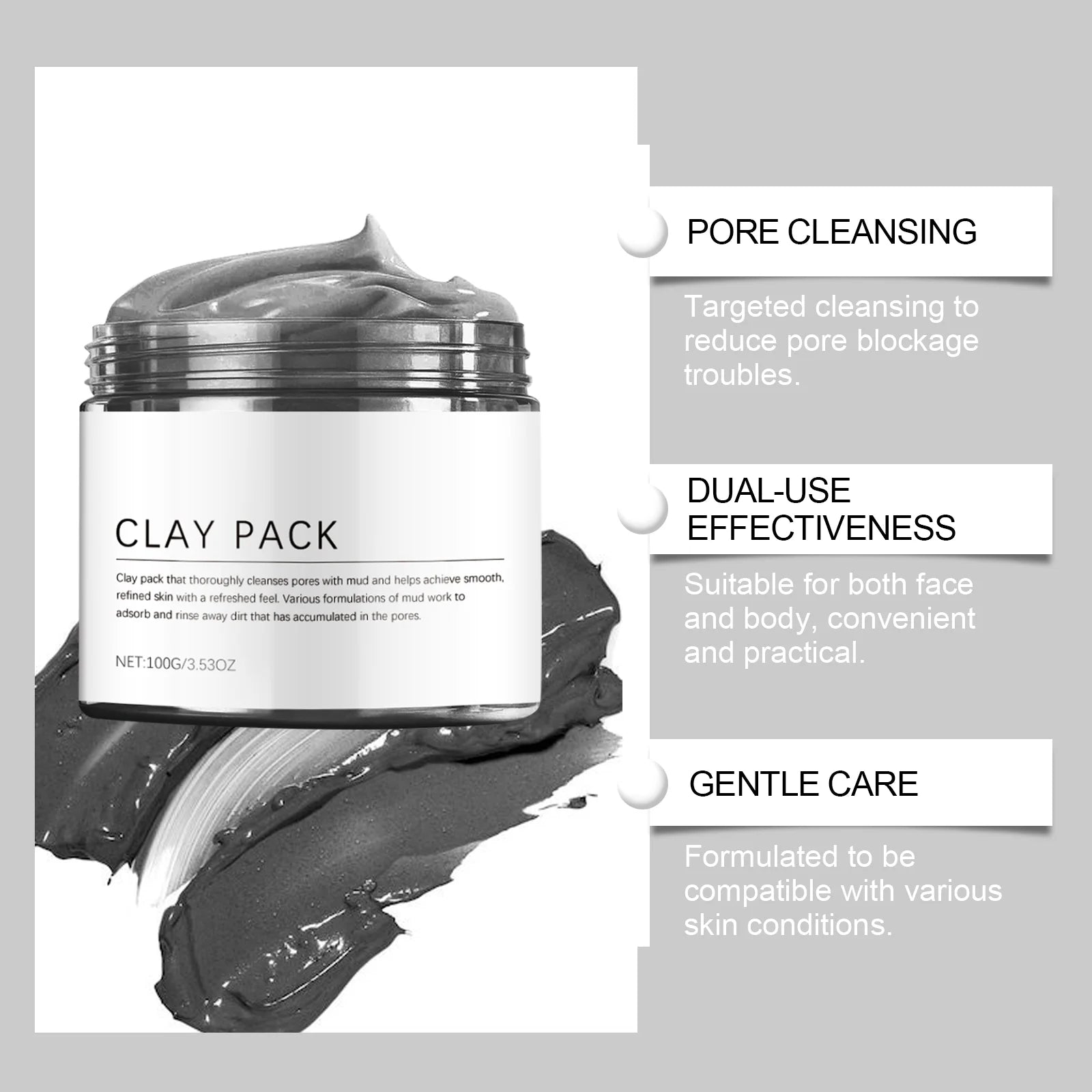 Mineral Mud Face Mask – Cleanses, Softens & Smooths Skin 100g Mineral Mud Face Mask Oasis Select