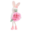 Cartoon Easter Bunny Figurine – Colorful Soft Long Legs Rabbit Decor