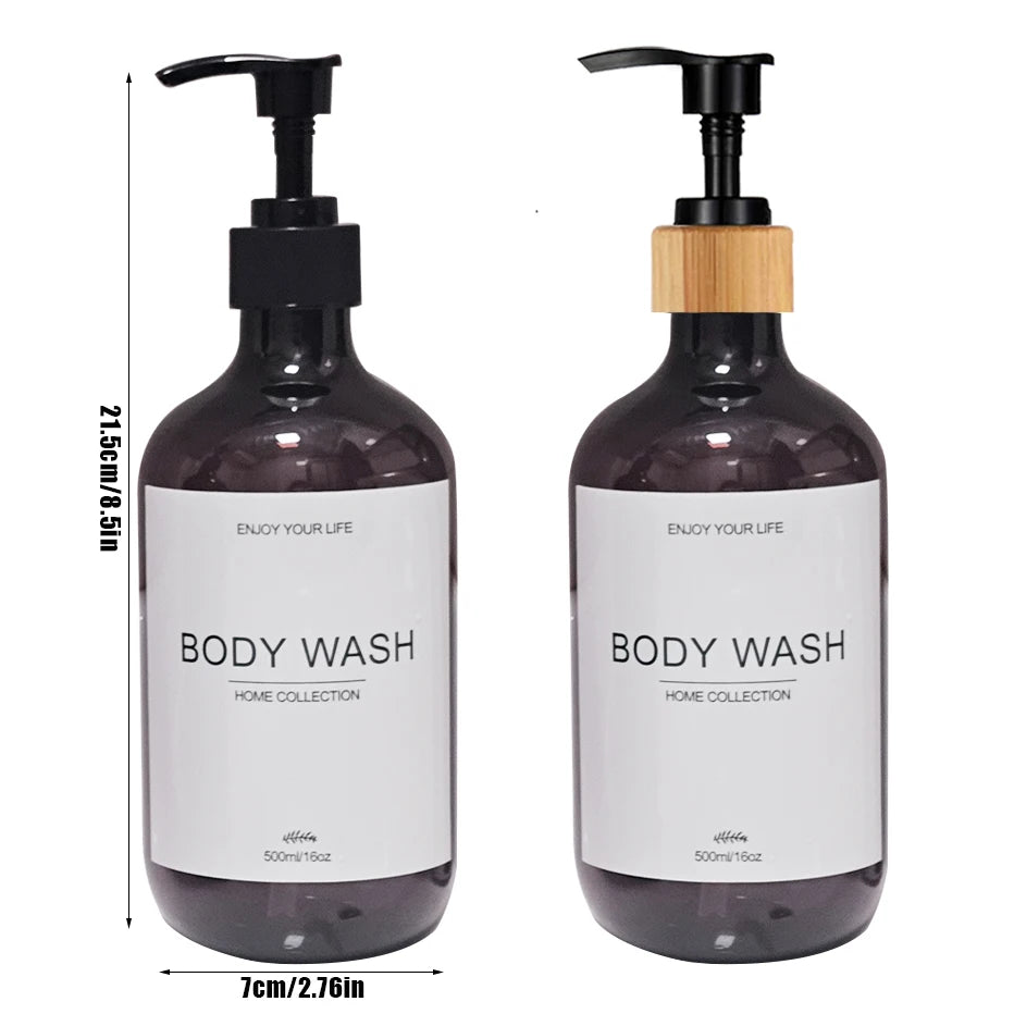 500ml Refillable Shampoo & Body Wash Pump Dispenser Bottle Soap Dispenser Bottle Oasis Select