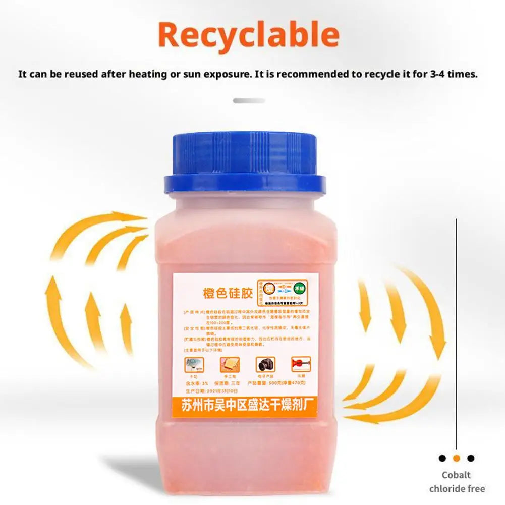 Color Changing Silica Gel Desiccant – Reusable Moisture Absorber