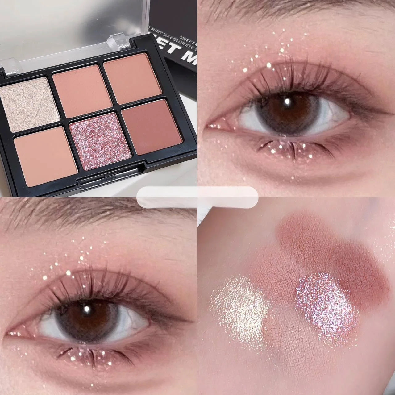 Sweet Mint 6-Color Eyeshadow Palette – Matte & Shimmer #705