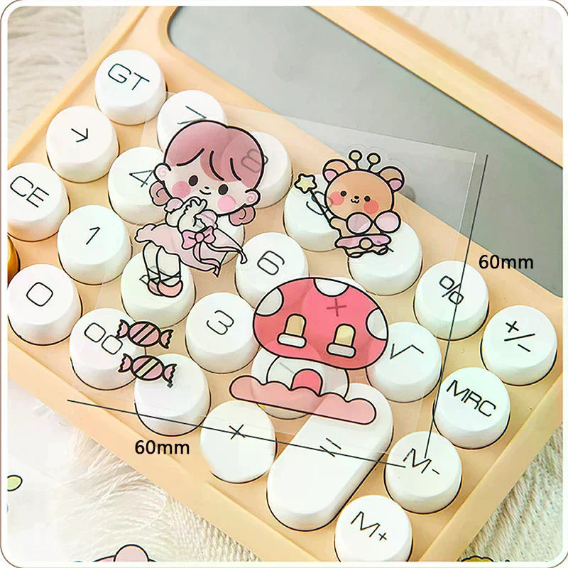 50Pcs of Non-repetitive PET Waterproof Cute Ledger Stickers Cut-free Stickers for Students and Girls Anime Stickers Oasis Select