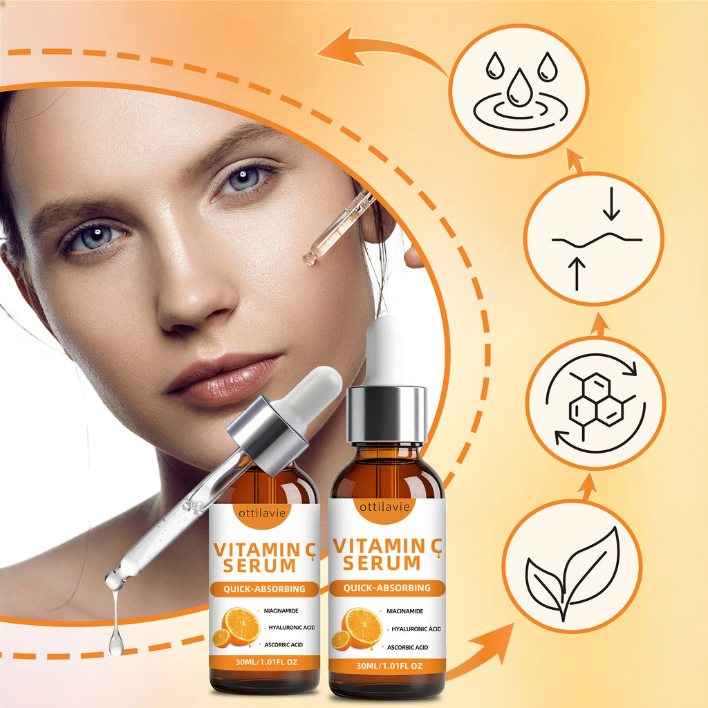 Ottilavie Vitamin C Face Serum 2-Pack – Firming & Moisturizing Vitamin C Face Serum Oasis Select
