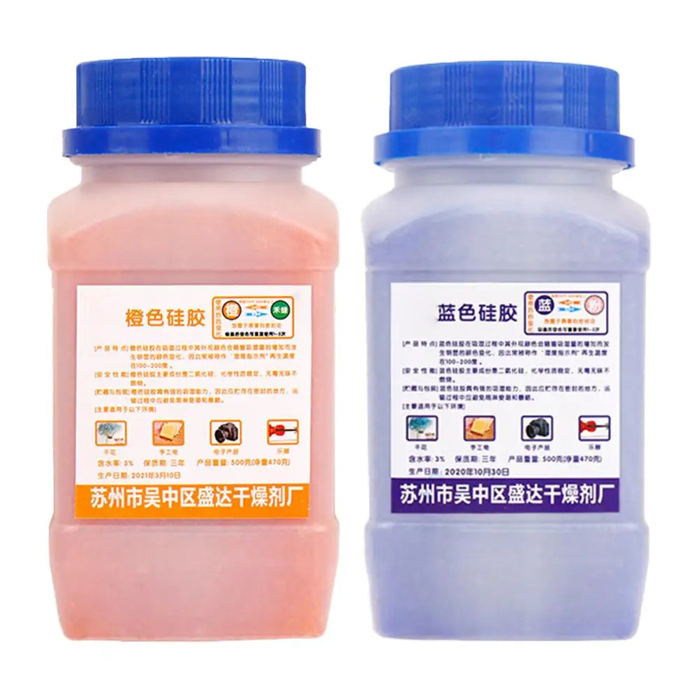 Color Changing Silica Gel Desiccant – Reusable Moisture Absorber