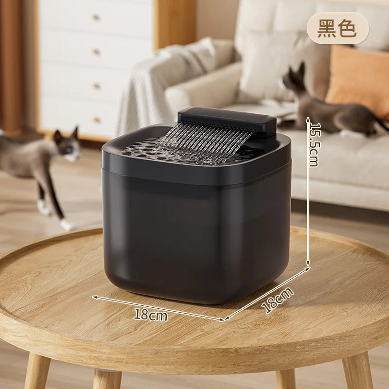 The Cat Water Dispenser Automatically Filters Flowing Fresh Water and Is A Large-capacity Intelligent Dog Pet Water Dispenser Oasis Select matte black Upgraded version