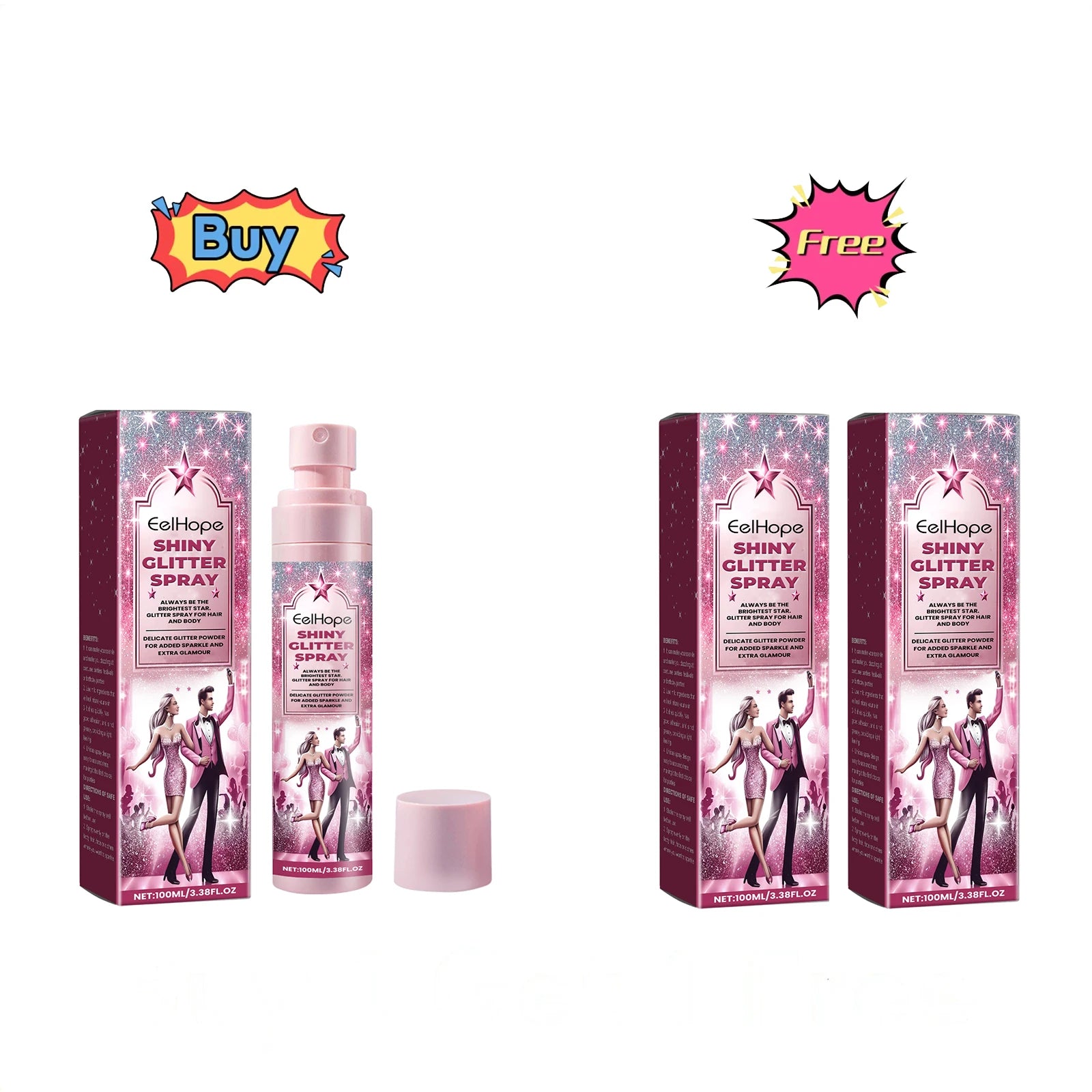 Glitter Spray Multipurpose Party Shimmer Spray Long Lasting Moisturizing Safe For Face Hair Body Clothes Portable Sparkle Makeup Oasis Select Buy 1 Get 2 Free