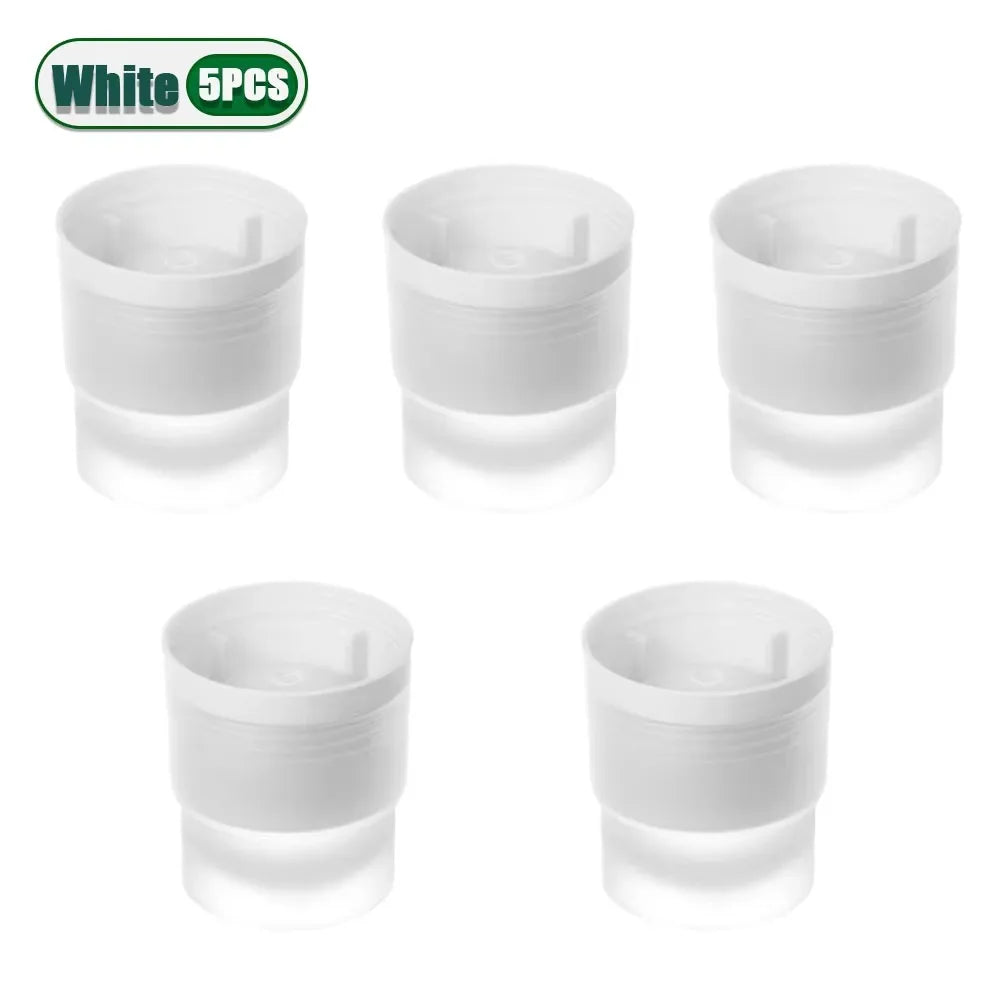 5PCS Large Silicone Ice Ball Mold Easy Demoulding Soft Ice Maker Round Ice Ball Reusable Ice Cube Machine For Whiskey Oasis Select White - 5pcs