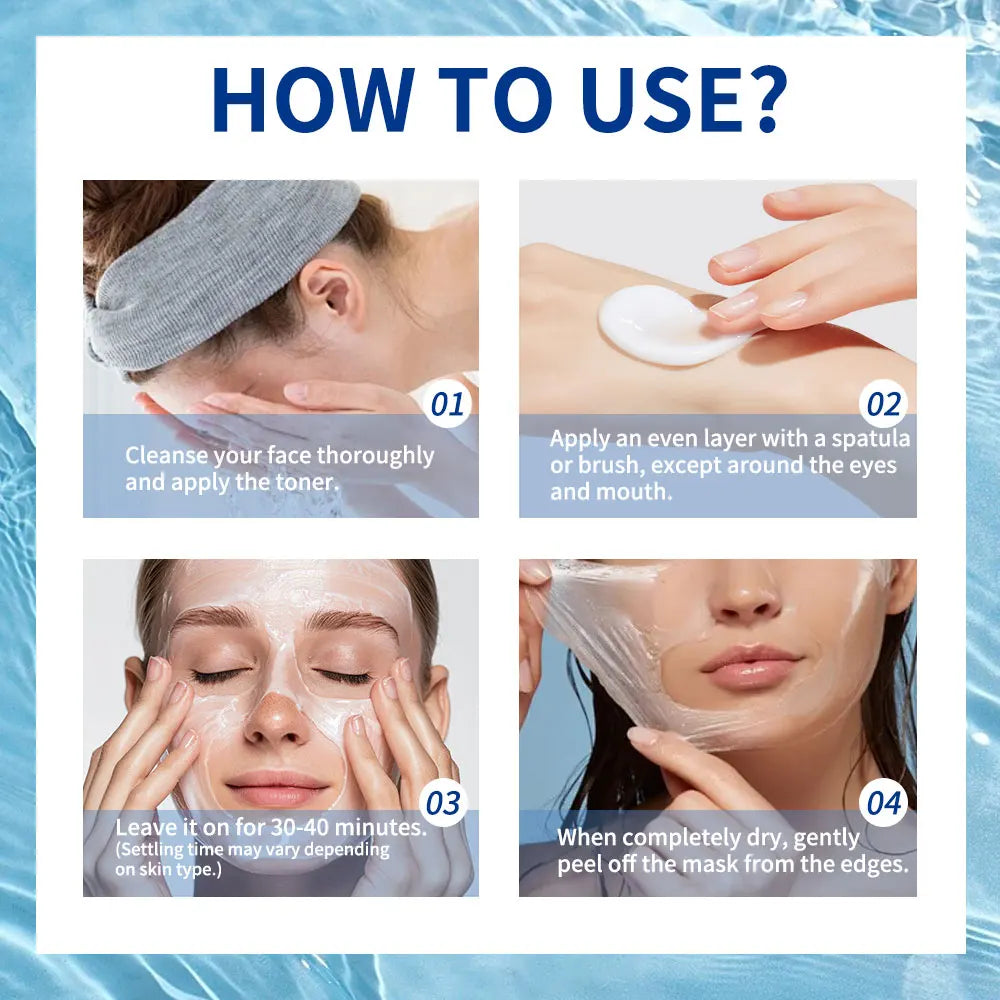 60gCollagen Peel Off Face Mask Pore Shrinking Blackhead Removal Oil Control Skin Rejuvenation Moisturizing Brightening Skin Care Oasis Select