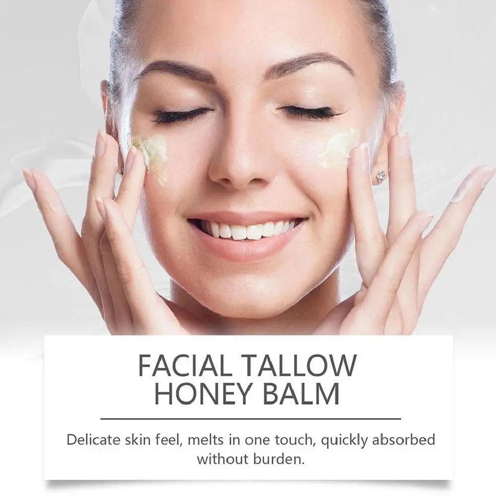 1/2PCS Whipped Beef Tallow And Honey Balm Moisturizing Beef Tallow Face Cream Body Lotion Grass Fed Grass Finished Face Cream Oasis Select