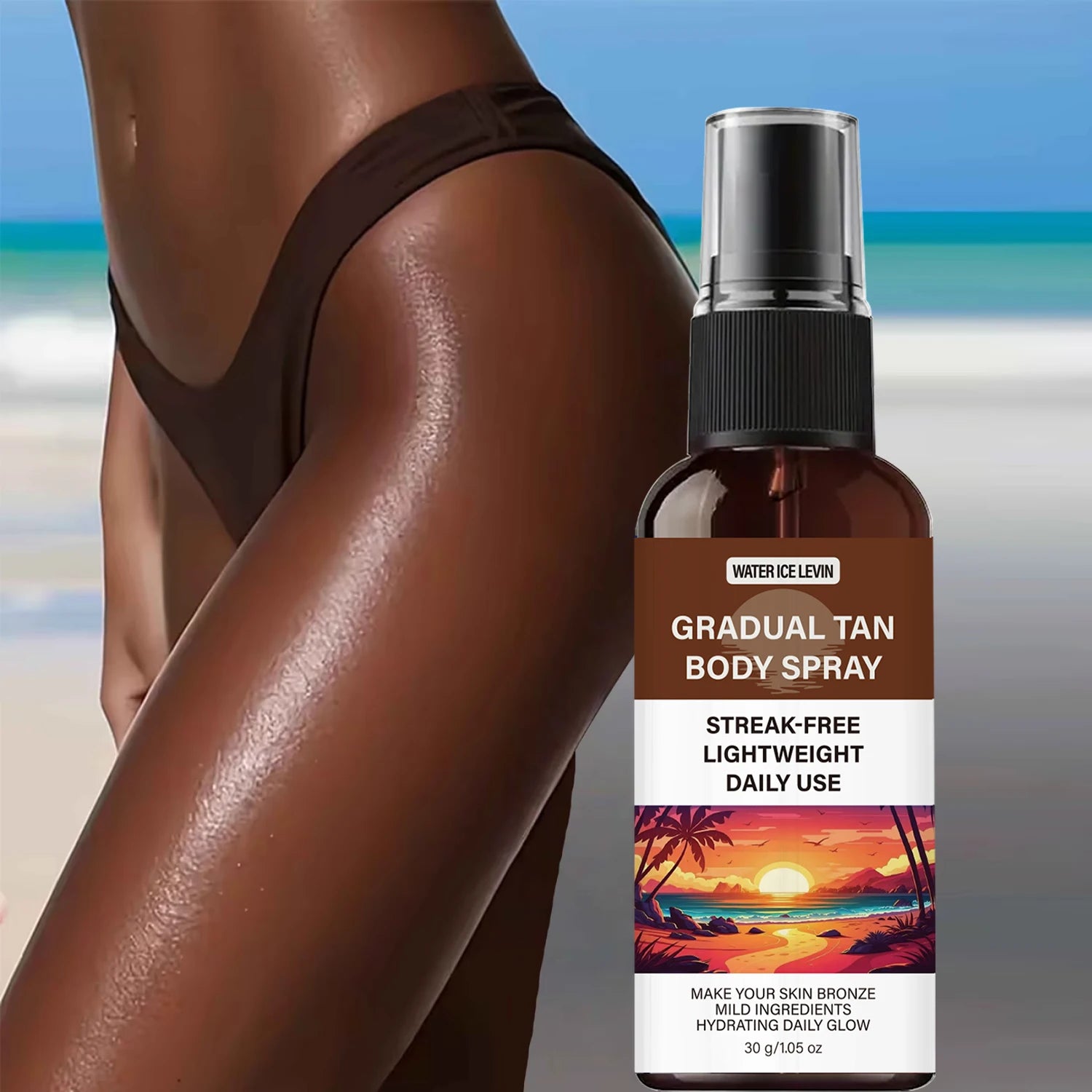 Gradual Tanner Spray – Streak-Free Hydrating Bronze Glow Self Tanner Spray Oasis Select