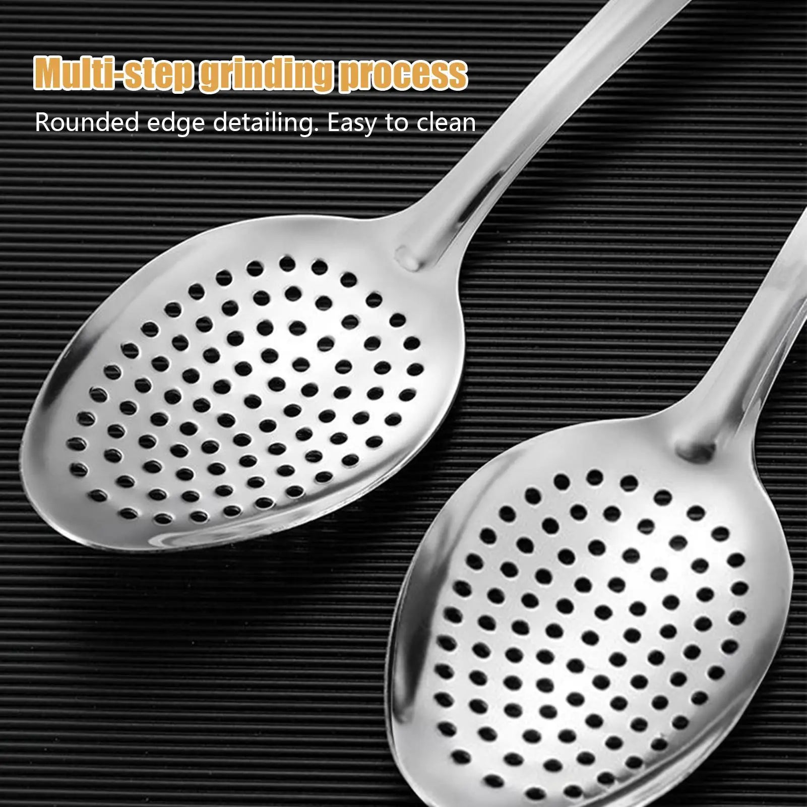 Stainless Steel Strainer Spoon 1PC Slotted Spoons Kitchen Colander Spoon Spoon Filter Strainer Food Scoop Skimmer Colander Oasis Select