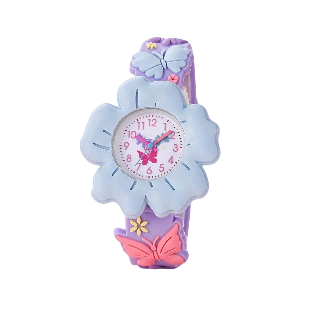 Kids Floral Silicone Watch – Waterproof Girls Quartz Wristwatch