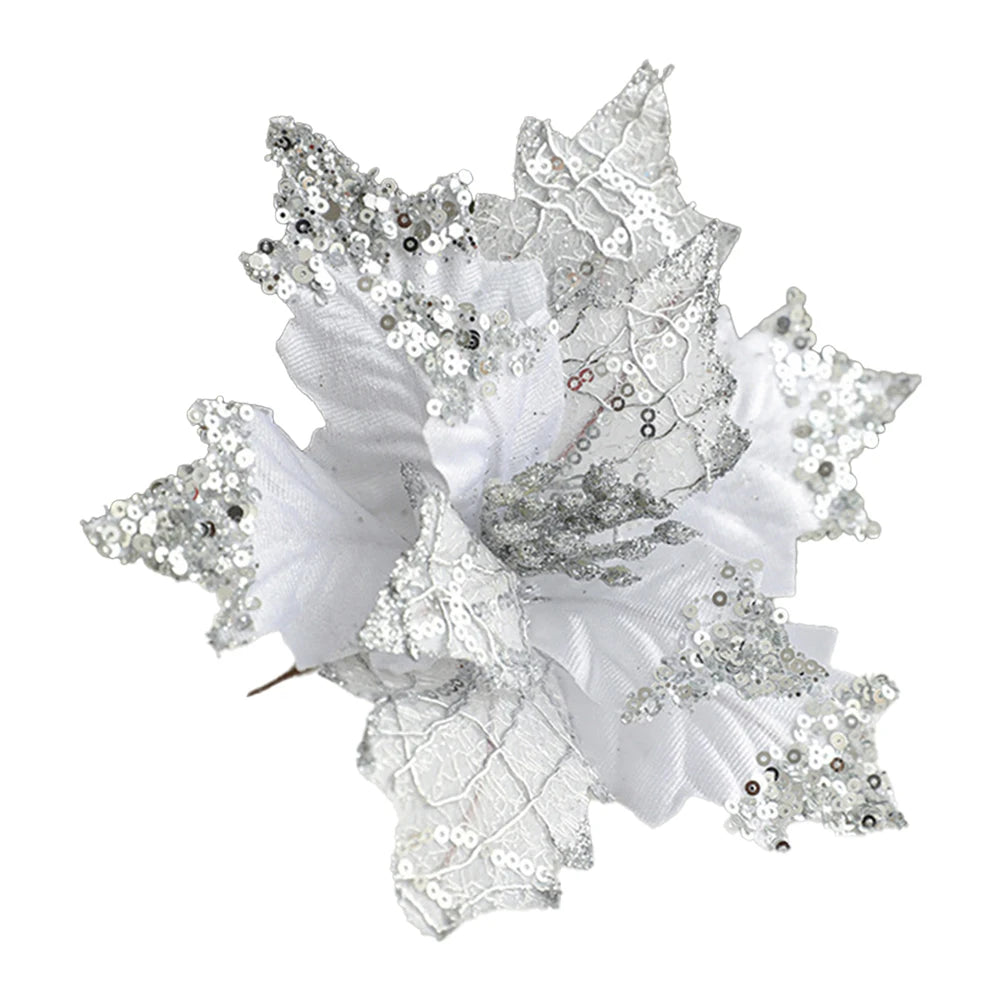 Festive Atmosphere 20cm DIY Flower Arrangement DIY Flower Arrangement For Christmas Bride Flannel Ornaments Beautiful Design Oasis Select Silver China Mainland