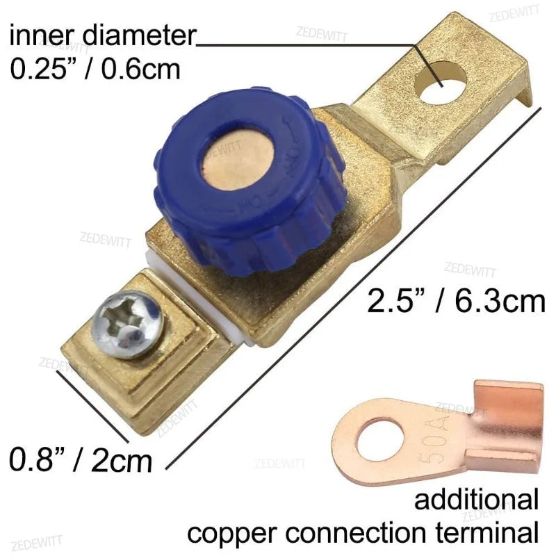 Car Side Post Battery Disconnect Switch Heavy Duty 12V 80A Battery Cut Off Kill Terminal Anti Leakage For Cars Motorcycle Parts Oasis Select