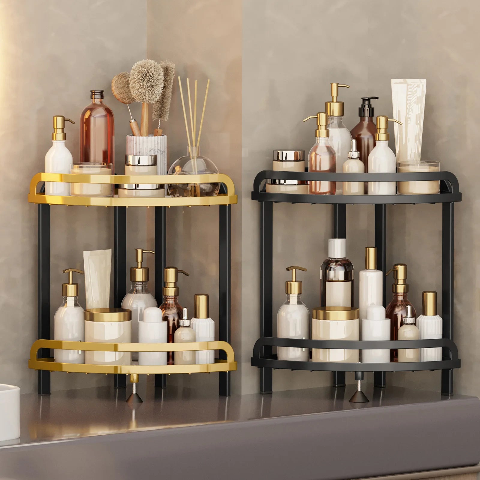 Kitchen Bathroom Shelf Countertop Corner Triangle Seasoning Rack Corner Corner Storage Rack Oasis Select