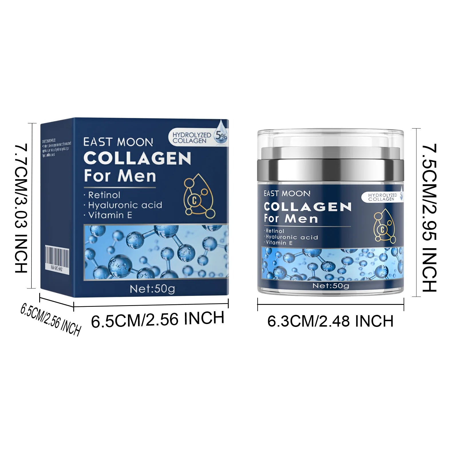 Men's Retinol Collagen Face Cream Hydrating Lifting Firming Fade Fine Lines Brighten Skin Tightening Anti-Wrinkle Men Skin Care Oasis Select