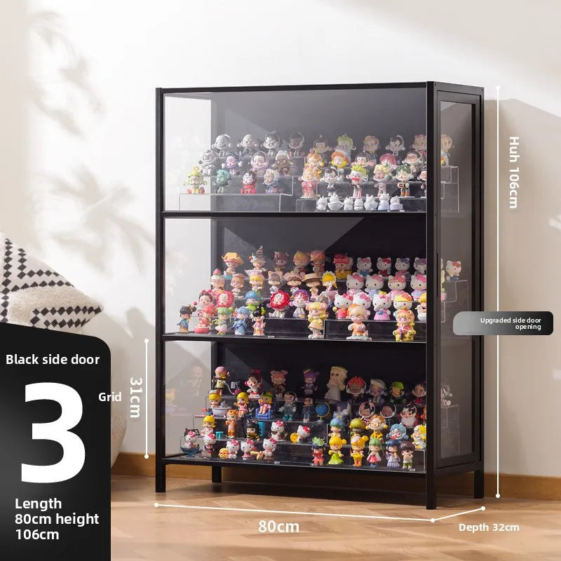 Blind box storage display stand Large capacity transparent acrylic storage box POP MART figure doll collection cabinet Oasis Select Three doors 80 long