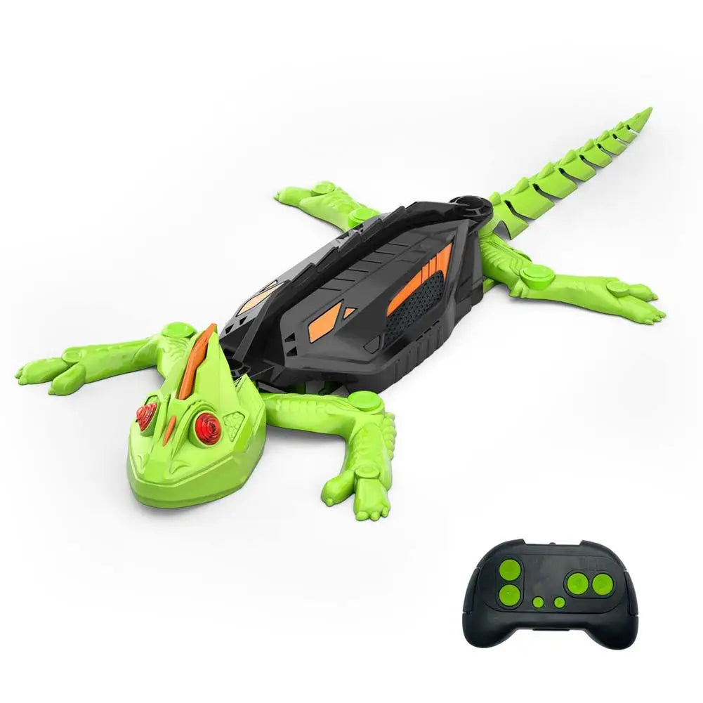 RC Wall Climbing Gecko Robot Toy – LED Eyes & 8m Remote Control