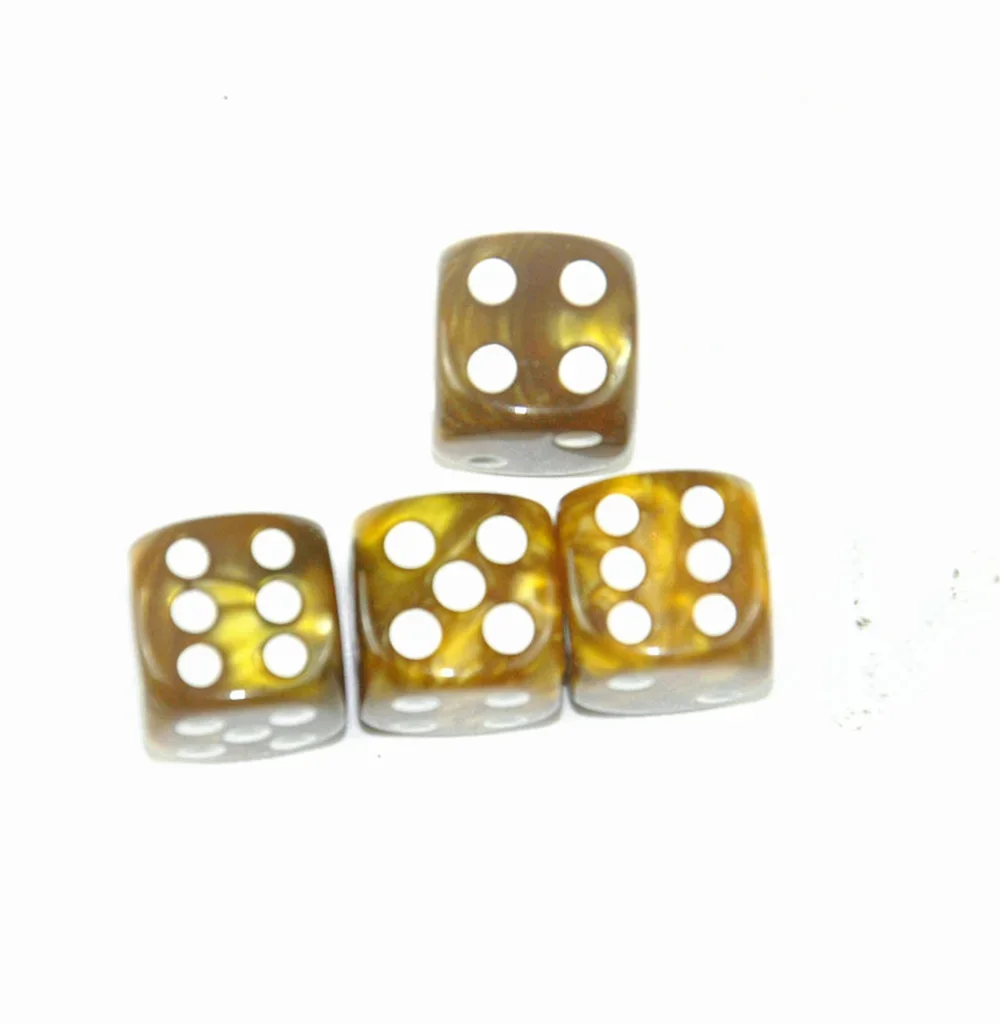 4PCS Pearl Pattern Dice Tire Valve Stem Caps Universal Tire Valve Stem Covers for Cars, SUV, Trucks, Bikes, Motorcycles Bicycles Oasis Select Gold