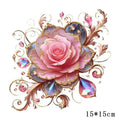 15*15cm Red Rose Romantic Toilet Sticker Bathroom Toilet Decor Living Room Cabinet Refrigerator Home Decoration Decals Oasis Select A9