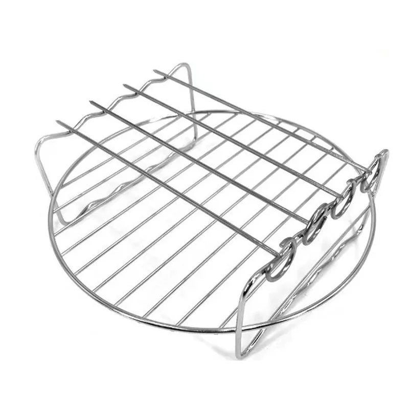 Stainless Steel Air Fryer Steamer Rack – Double-Deck BBQ Grid Air Fryer Steamer Rack Oasis Select