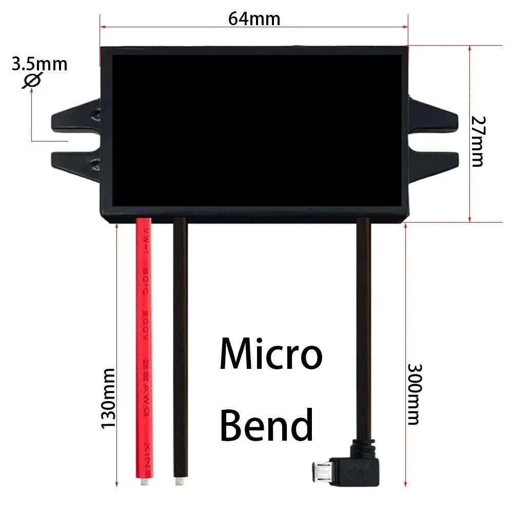 12V24V to 5V 3A 15W DC-DC Step Down Buck Converter Power Supply Module for Car Male Female USB Mini USB Micro USB Adapter Oasis Select right-Micro 12V24V 5V3A