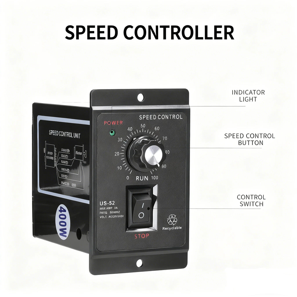 DIV 400W AC220V Multifunctional Motor Speed Controller Speed Regulator with Display Target Value Settable for Motor Control Oasis Select Default Title