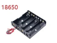 18650 Battery Storage Box 1 2 3 4 Slot Without shell ON/OFF And 2 Slots With casing ON/OFF With Connect Black Red Wires Oasis Select 4 Section