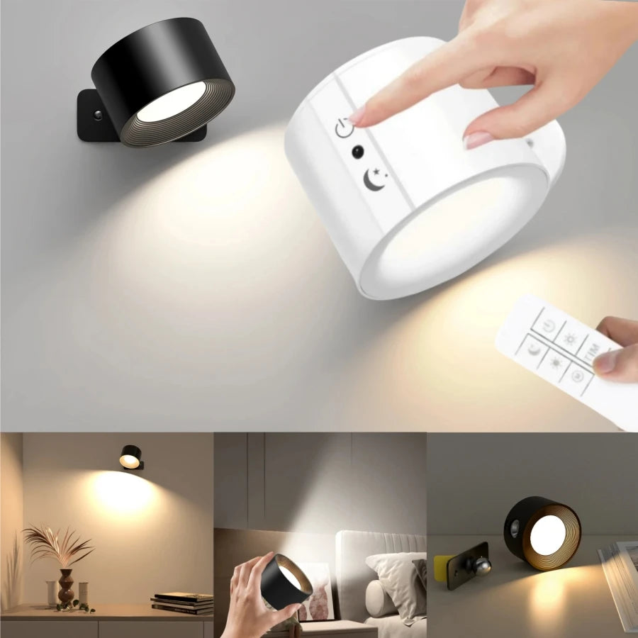 Rechargeable LED Wall Lamp – Dual Head, Touch & Remote LED Wall Sconce Oasis Select