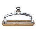 Bamboo Cake Stand with Transparent Lid | Large Dessert Tray