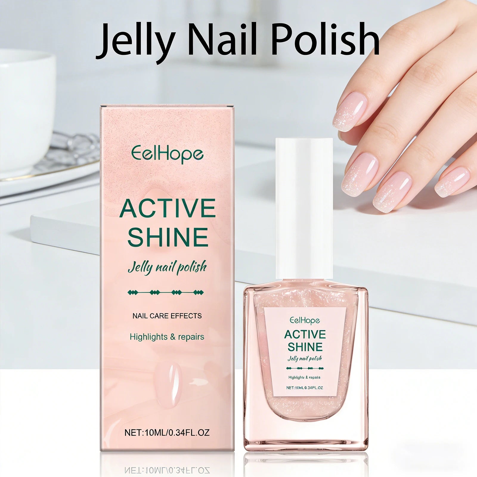 Jelly Gel Nail Polish Translucent Sheer UV LED Soak-Off 10ml Gel Nail Polish Oasis Select