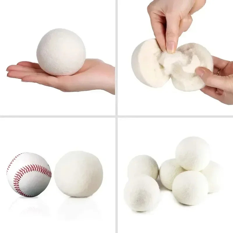 30-Pack Wool Dryer Balls Handmade Drying Balls Dryer Reusable Natural Fabric Softener Reduce Wrinkles and Decrease Drying Time Oasis Select