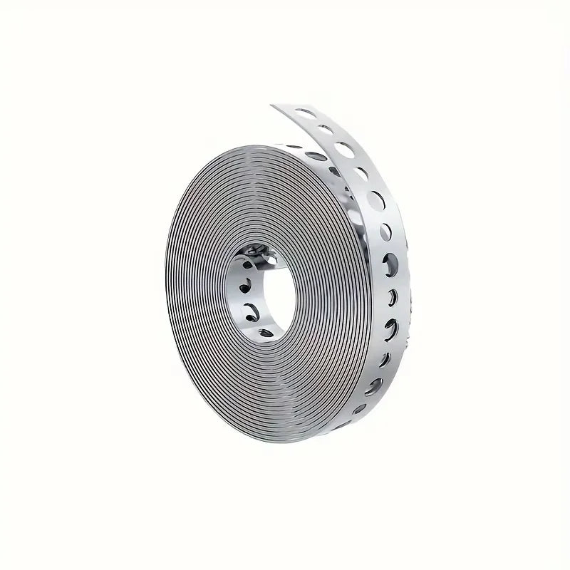 1 roll of galvanized steel tape, pre-punched multi-slot metal tape for pipe support and sheet metal work Oasis Select 1 Roll