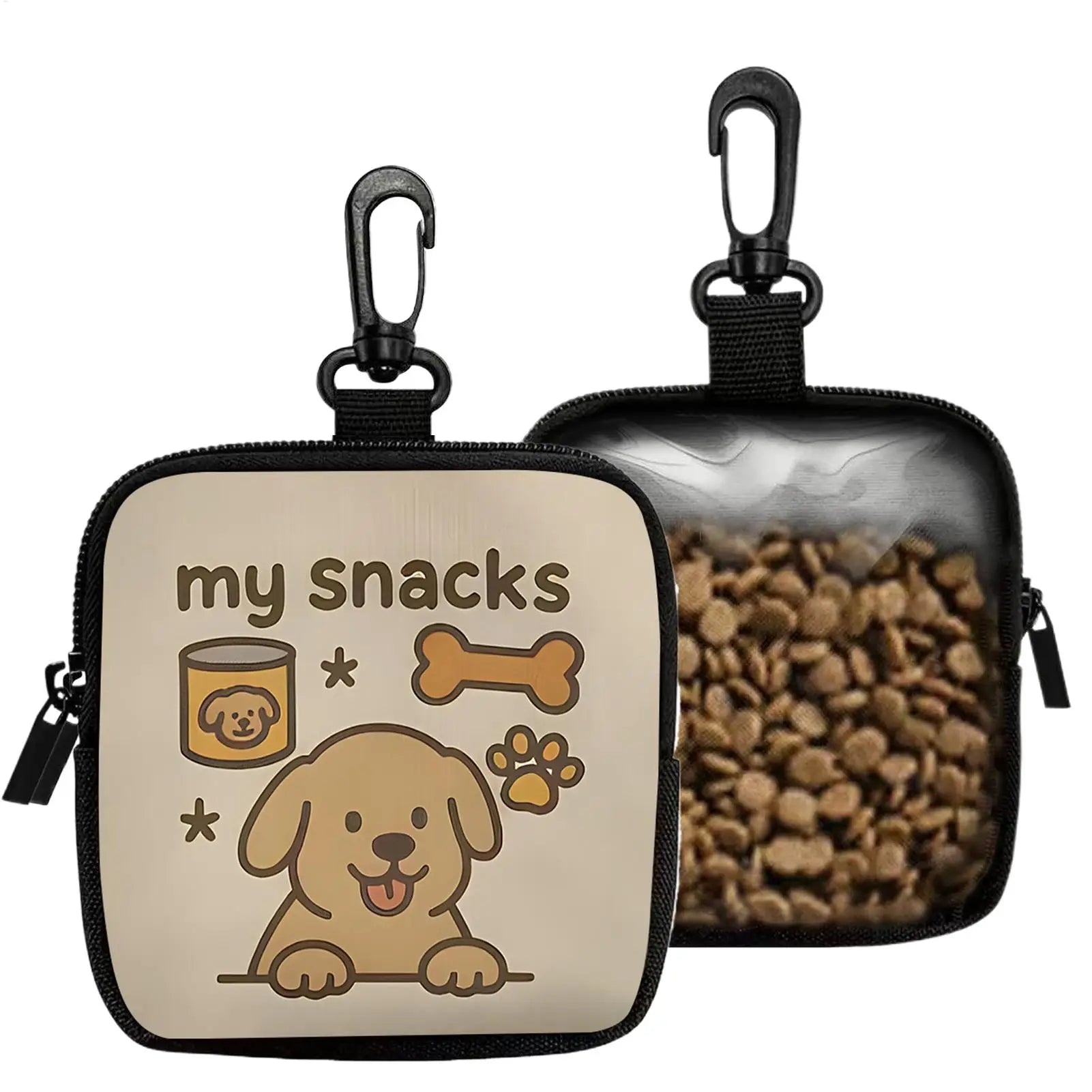 Portable Dog Treat Training Bag with Hook & Zipper