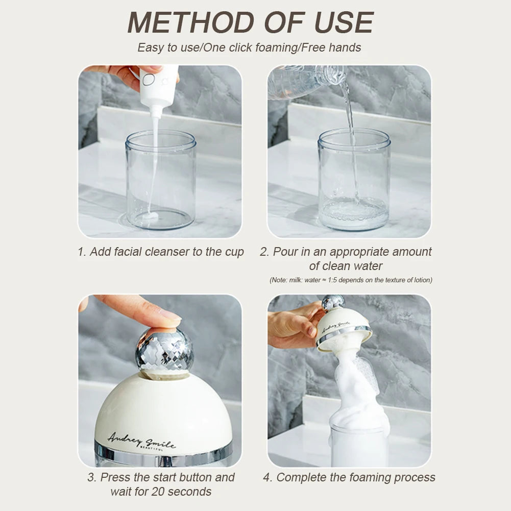 Electric Foam Maker – Facial Cleanser & Shower Gel Foamer