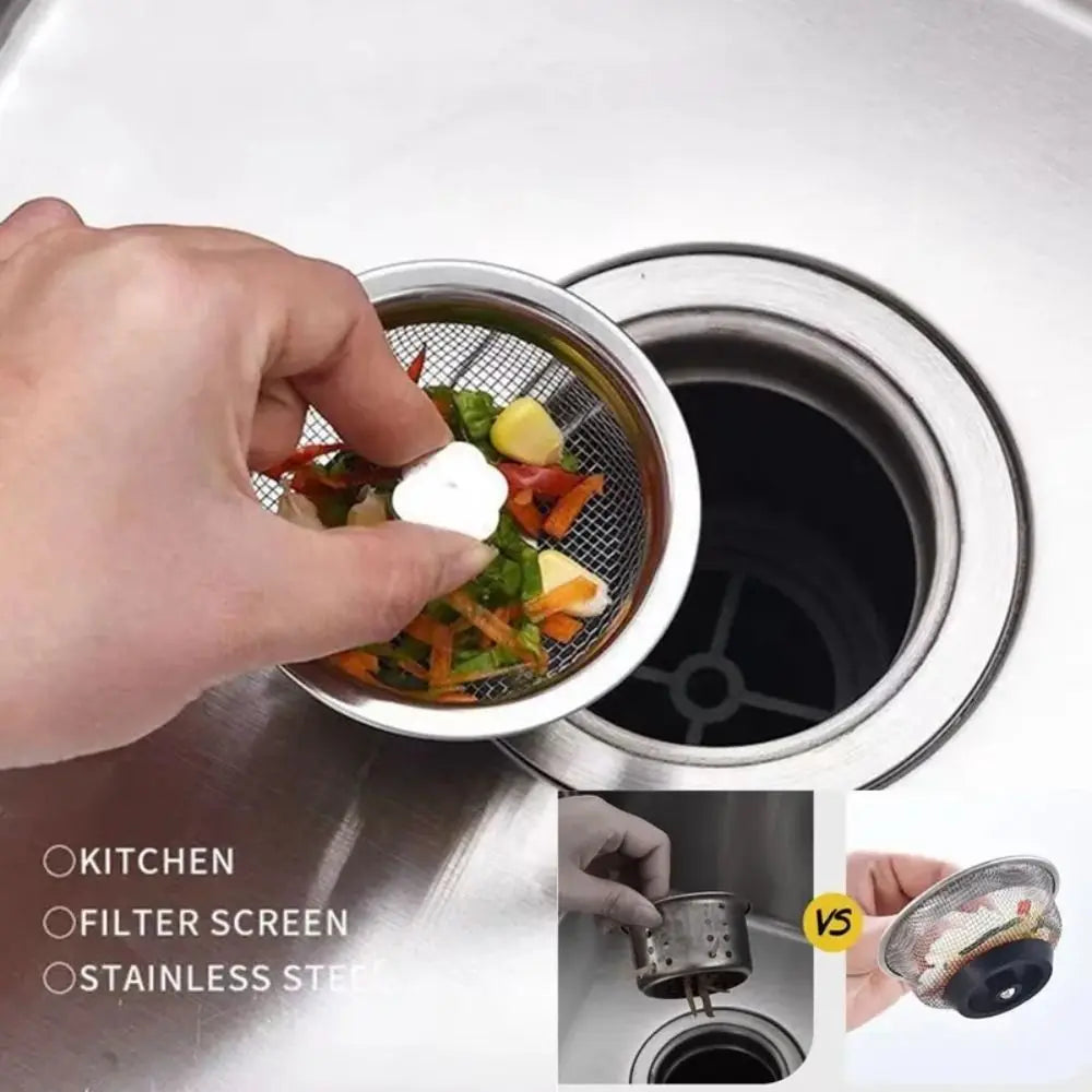 Stainless Steel Kitchen Sink Strainer Waste Drainer Odor Proof Cover Sink Filter Screen Kitchen Accessaries Universal Oasis Select