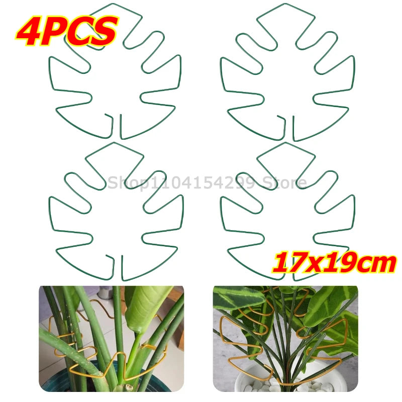 Adjustable Metal Plant Stem Support Flower Climbing Stem Holder Vine Branch Iron Hooks Garden Plant Climbing Plant Trainer Oasis Select Green-4pcs