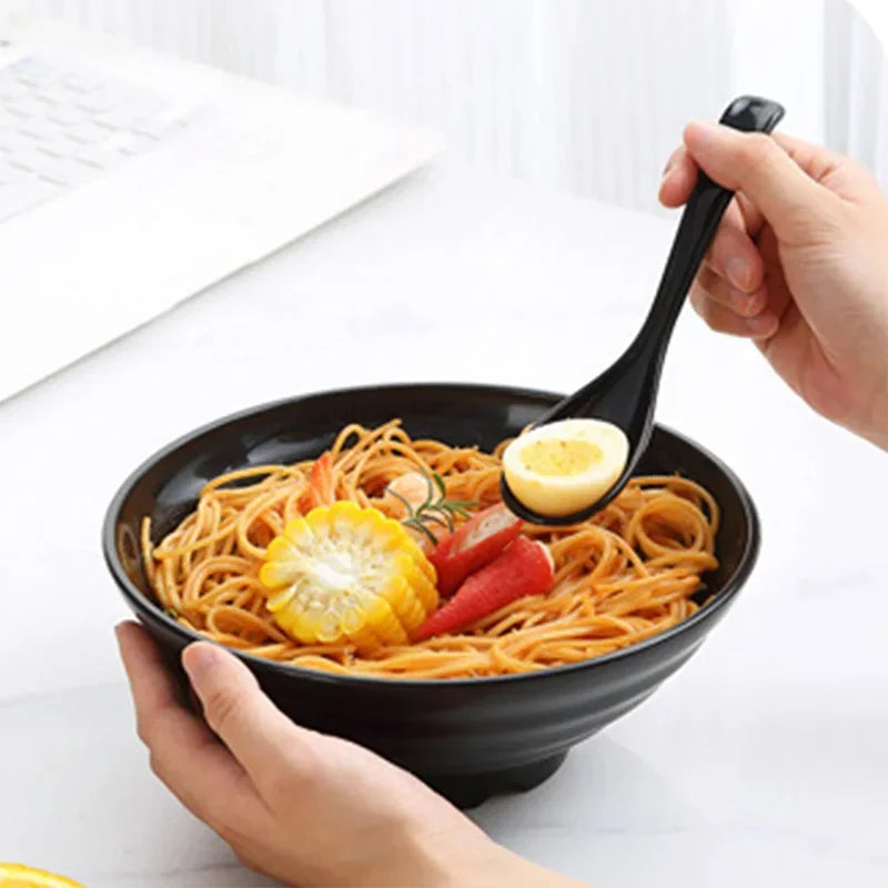 Thickened Plastic Ramen Bowl – Anti-Slip Noodle & Salad Bowl Plastic Ramen Bowl Oasis Select