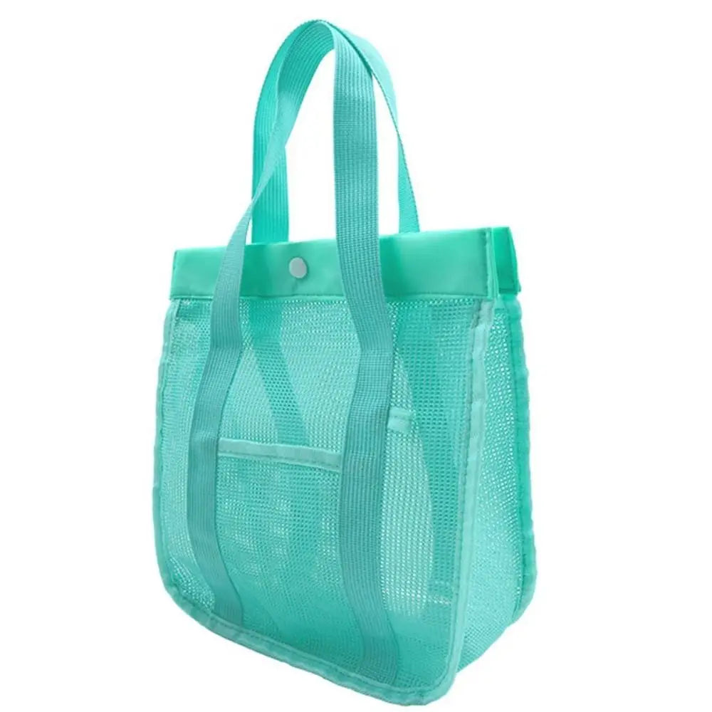Bath Bag Large Capacity Mesh Beach Bag Visible Breathable Mesh Handbag Portable Quick Dry Swimming Washbag Shower Oasis Select