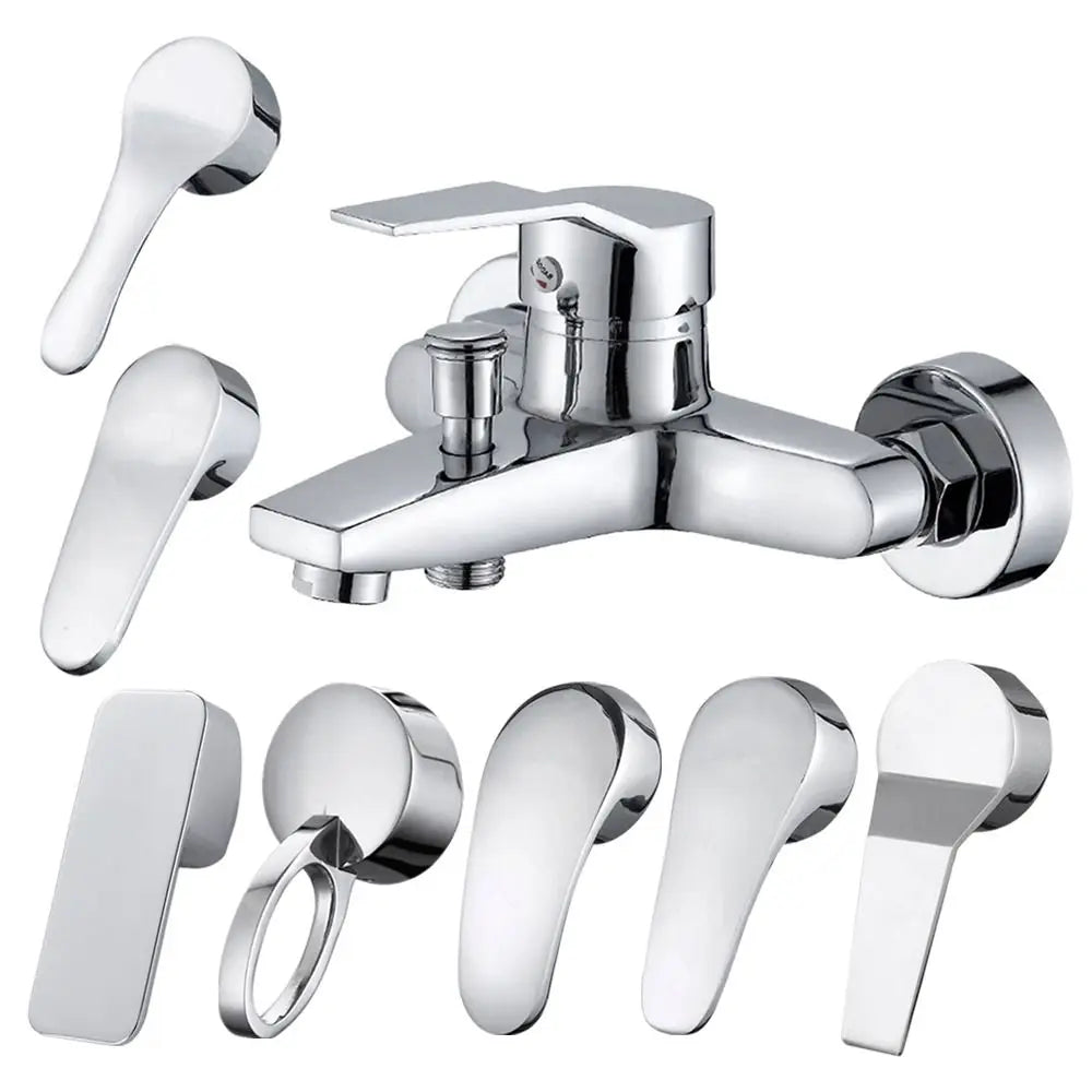 Chrome Plated Faucet Handle Metal 35mm/40mm Taps Switch Handle Hot Cold Faucet Mixer Tap Replacement Cover Kitchen Bathroom Oasis Select