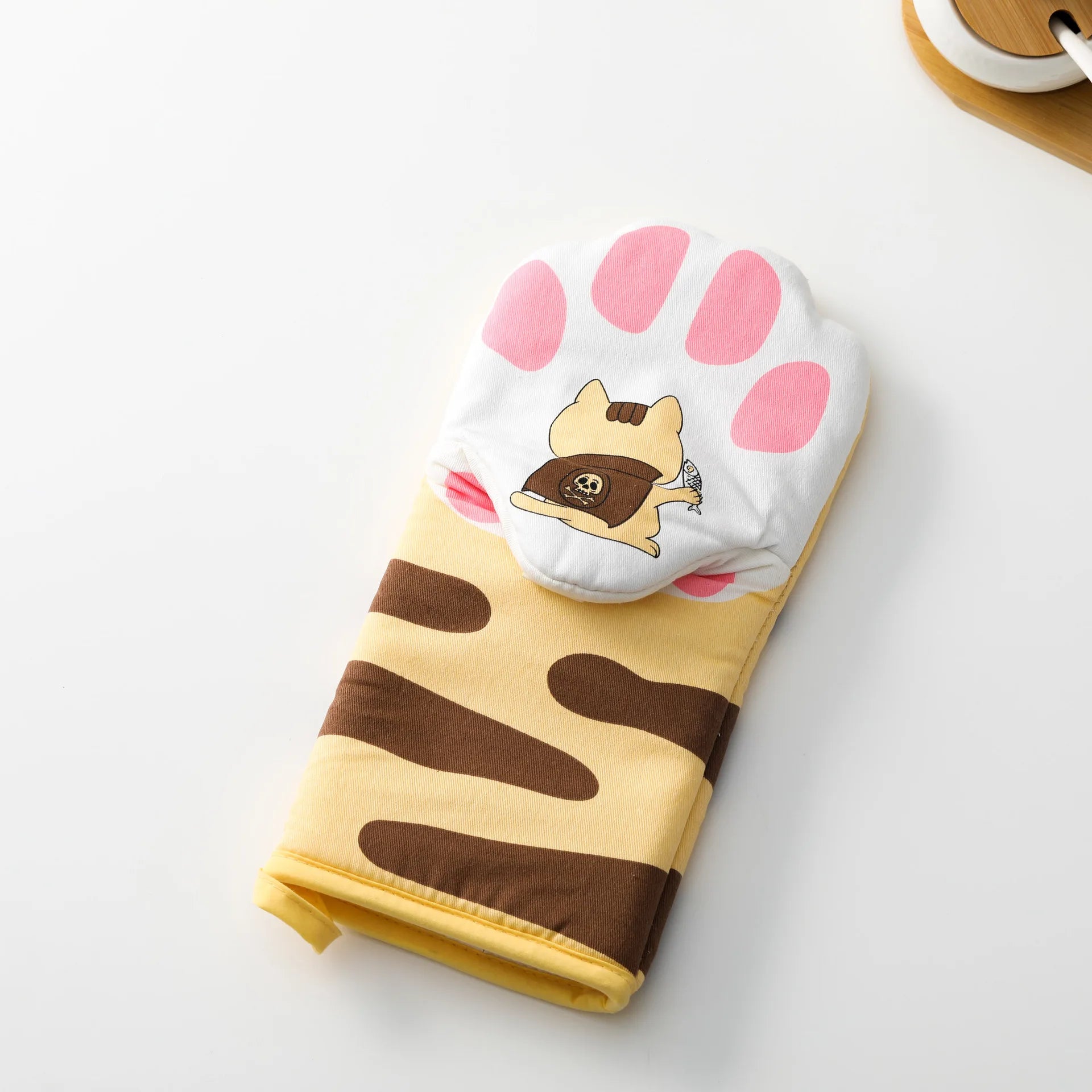 1pc Cute Cat Paws Oven Mitts Cat Claw Baking Oven Gloves Anti-scald Microwave Heat Resistant Insulation Non-slip Cat Paw Gloves Oasis Select C