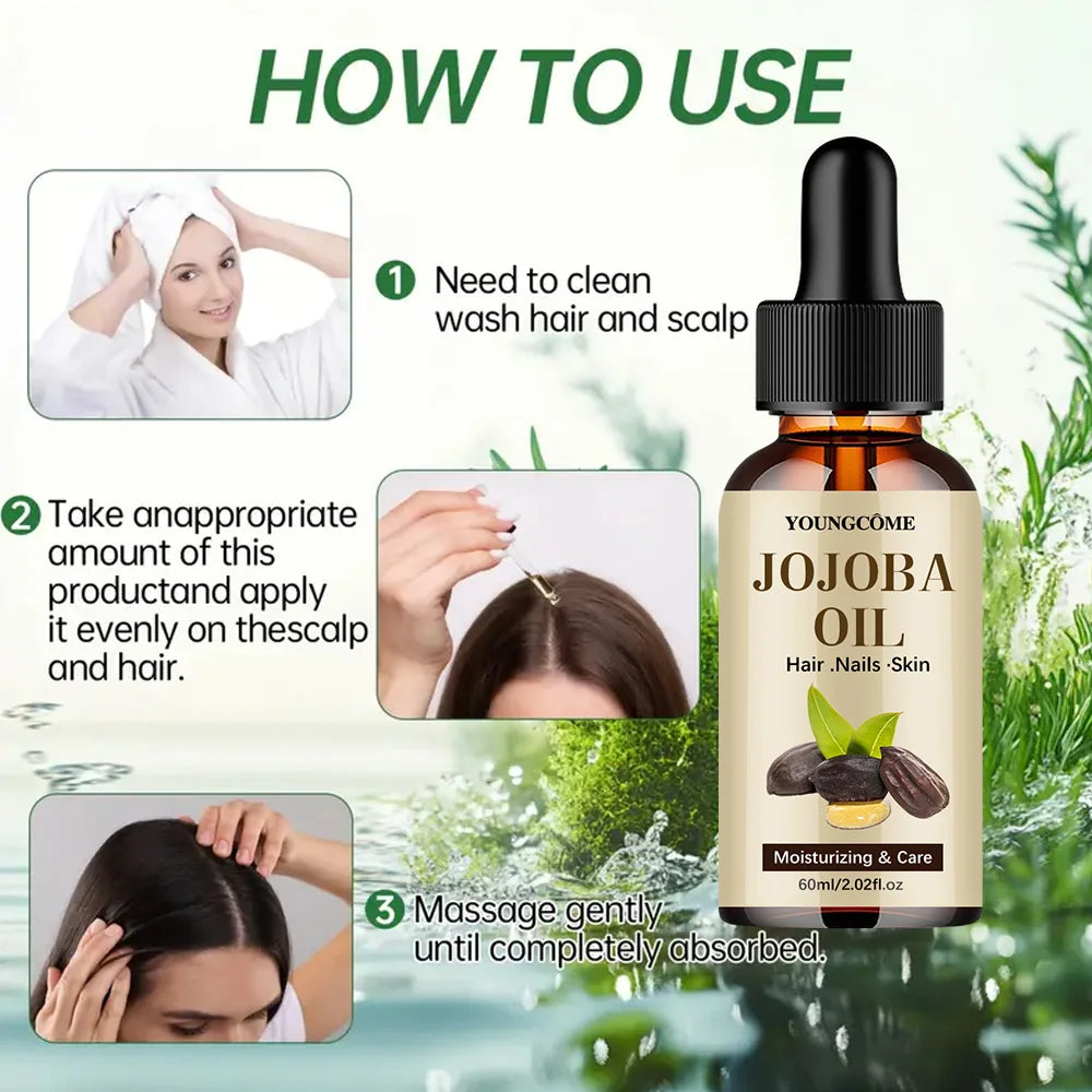 Organic Jojoba Oil, Pure Moisturizing Oil For Face, Hair, Skin Nails | Natural Cold Pressed Hexane Free Carrier Oil Hair Relaxer Oasis Select
