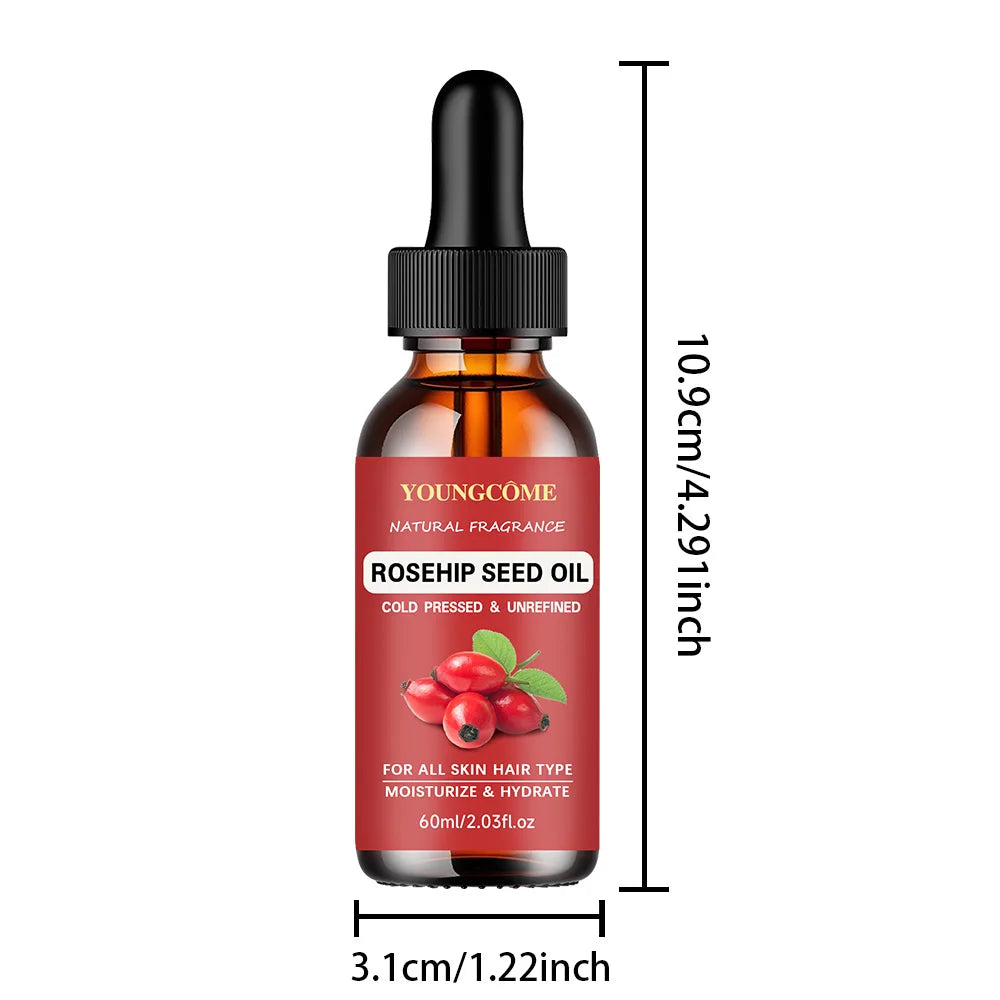 YOUNGCOME Rosehip Seed Oil – Face, Gua Sha & Hair Care Rosehip Face Oil Oasis Select 60ML 1PCS