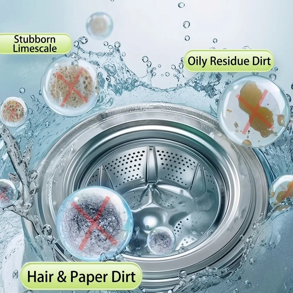 30Pcs Washing Machine Cleaner Tablets, Deep Clean Washer Tub Descaler Remove Limescale Mold Mildew Odor, Fit Front Load, etc. Oasis Select