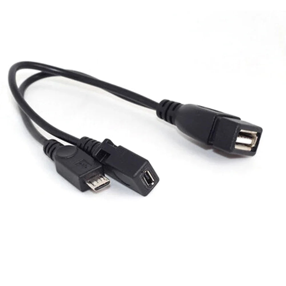 1 to 2 Usb Port Terminal Adapter Micro USB to USB 2.0 OTG Cable with Micro USB Power For Fire Tv Fire Stick Tablet PC Smartphone Oasis Select